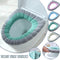 PALIFEUR Toilet Seat Cushion Soft Thicker Knitting Cotton Bathroom Toilet Seat Cover Non Slip