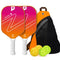 Orange and Pink Gradient Pickleball Paddle Set