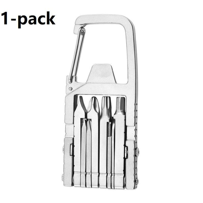 1-pack 13-in-1 Stainless Steel Multi Function Tool - SIM Card Ejector, Phone Stand, Screwdriver and Camera Tripod Accessory for Photography and Everyday Repairs